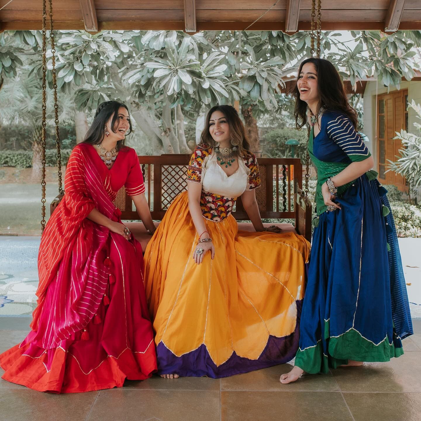 Tiered Bandhani Floral Fusion Dress