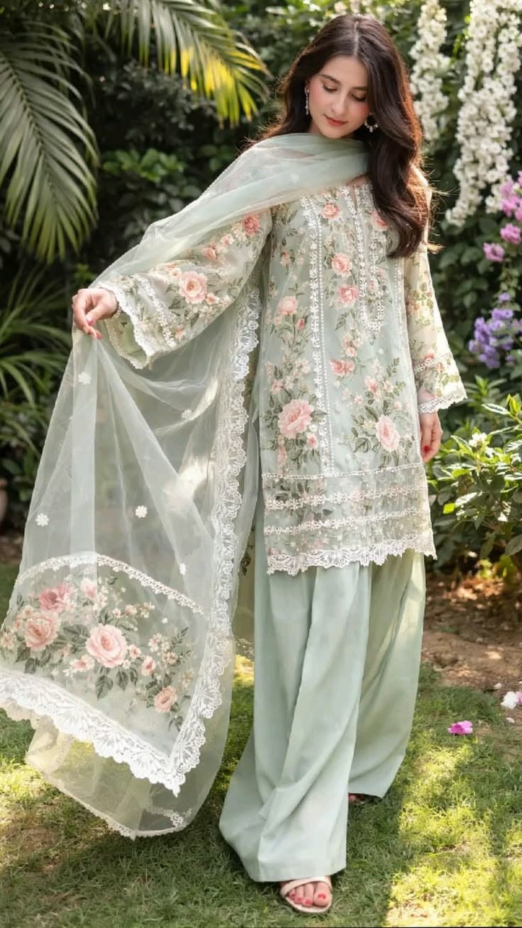 Women Silk Chanderi Dupatta Set