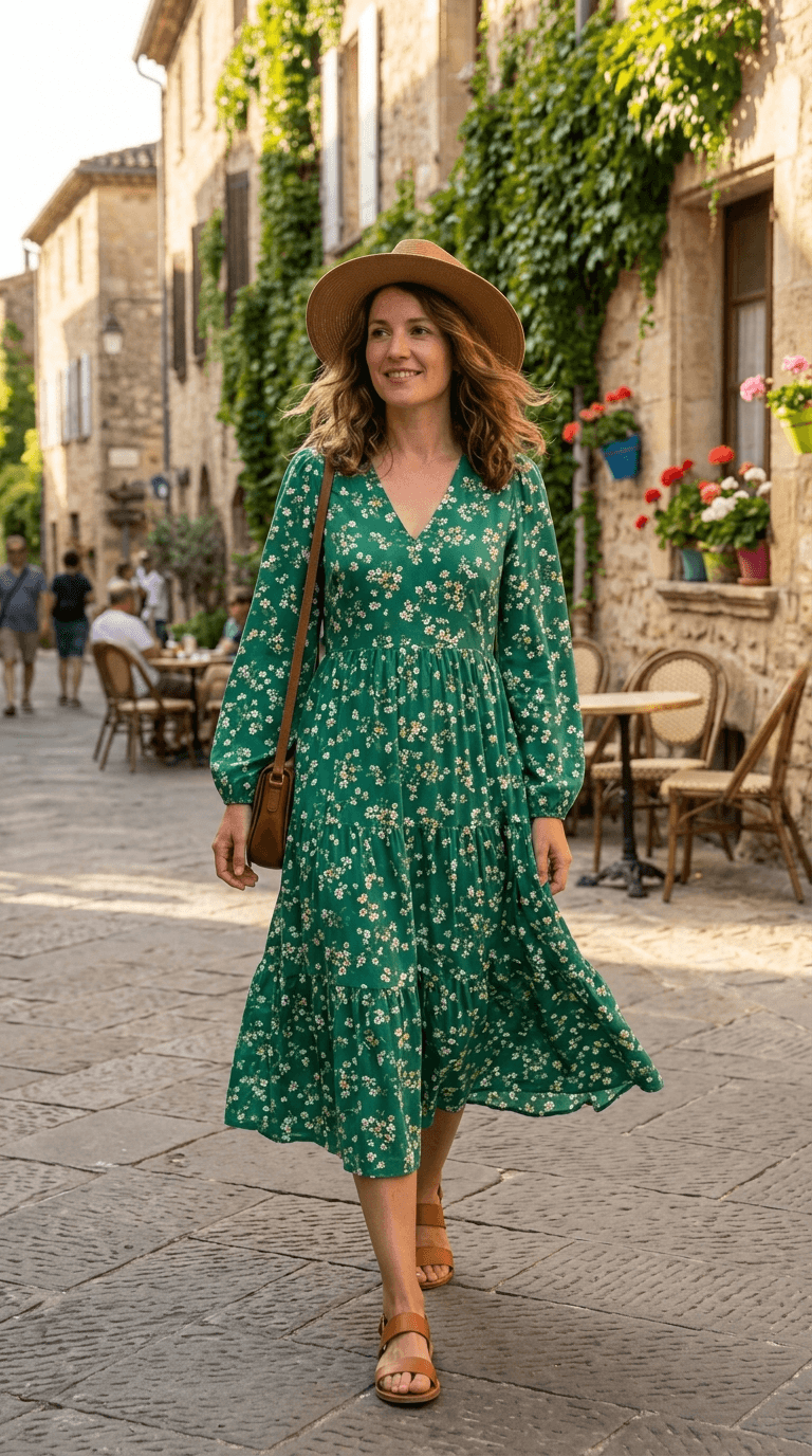 Women Designer Georgette Flare Dress