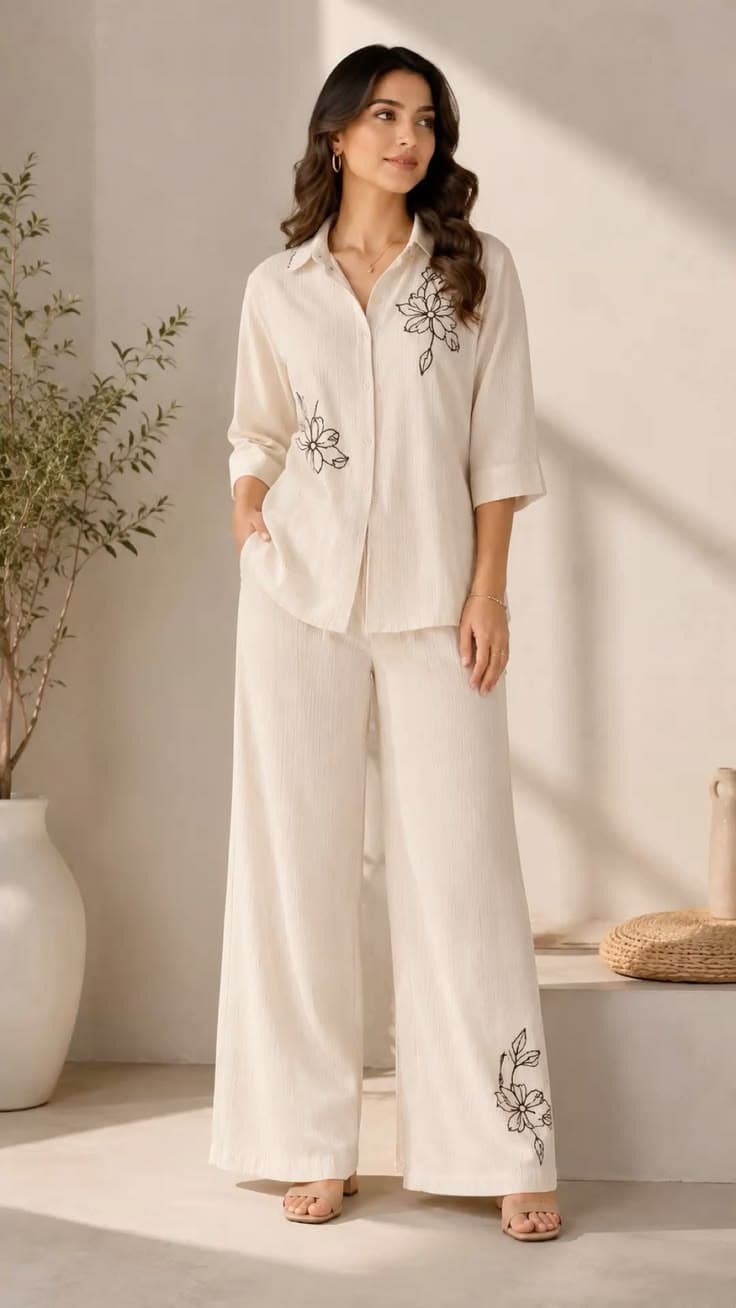 Chanderi Silk Festive Evening Co-ord Set
