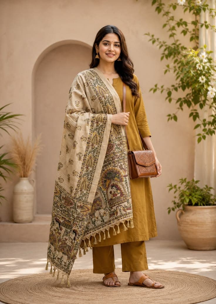 Banarasi Weave Silk Regal Pallu Dupatta
